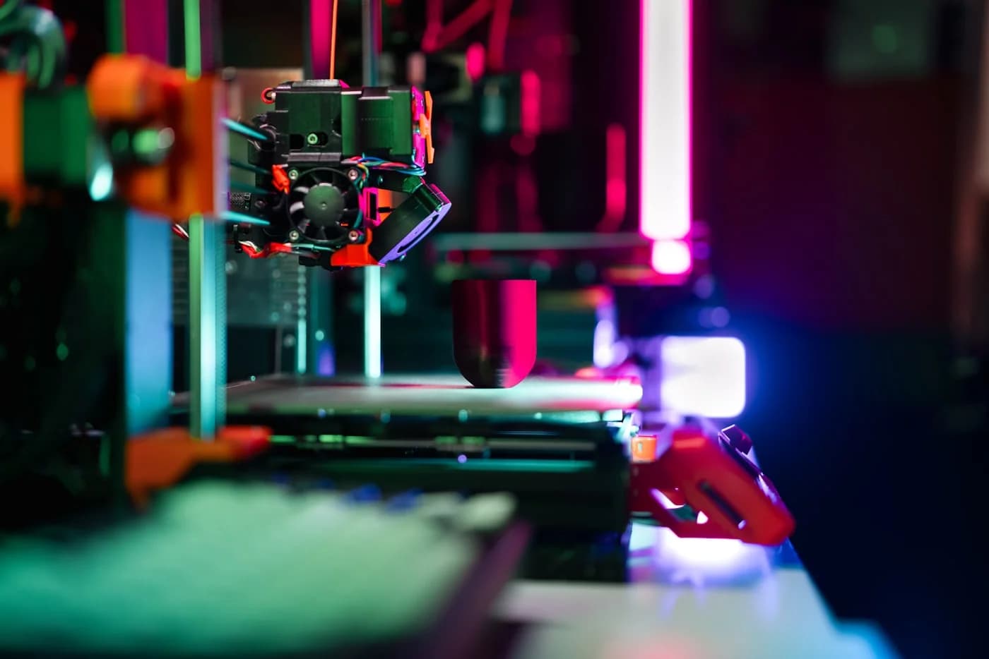 A 3D printer in operation